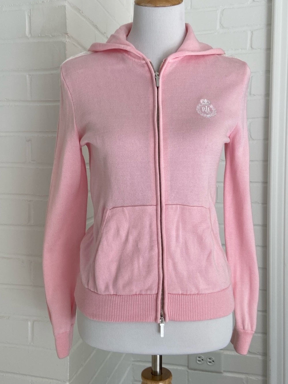 Women’s Size S Ralph Lauren Soft Pink Zip Hoodie